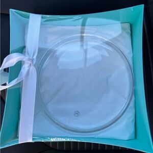 NEW IN BOX! Tiffany & Co. Clear Crystal Glass Platter Plate